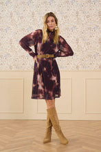 Charger l'image dans la galerie, ROBE IMPRIMÉ COL MONTANT MANCHE LONGUE CREAM CROLLY DRESS 10612830