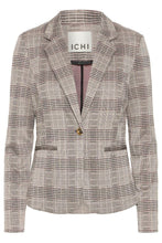 Charger l'image dans la galerie, VESTON CARREAUX KNIT MANCHE LONGUE ICHI IHMANSE CHECK BL 20124657