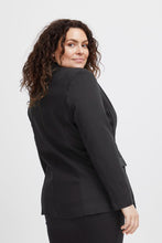 Charger l'image dans la galerie, VESTON KNIT TAILLE PLUS MANCHE LONGUE FRANSA PLUS FPSTRETCH JA2 NOIR