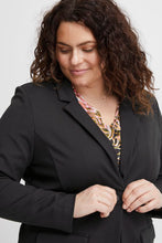 Charger l'image dans la galerie, VESTON KNIT TAILLE PLUS MANCHE LONGUE FRANSA PLUS FPSTRETCH JA2 NOIR