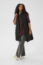 Charger l'image dans la galerie, VESTE LONGUE SANS MANCHE MATELASSÉE TAILLE PLUS KAFFE CURVE KCMALENA 10580457