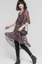 Charger l'image dans la galerie, ROBE PORTEFEUILLE IMPRIMÉ PAISLEY ELORA 19 SALSA