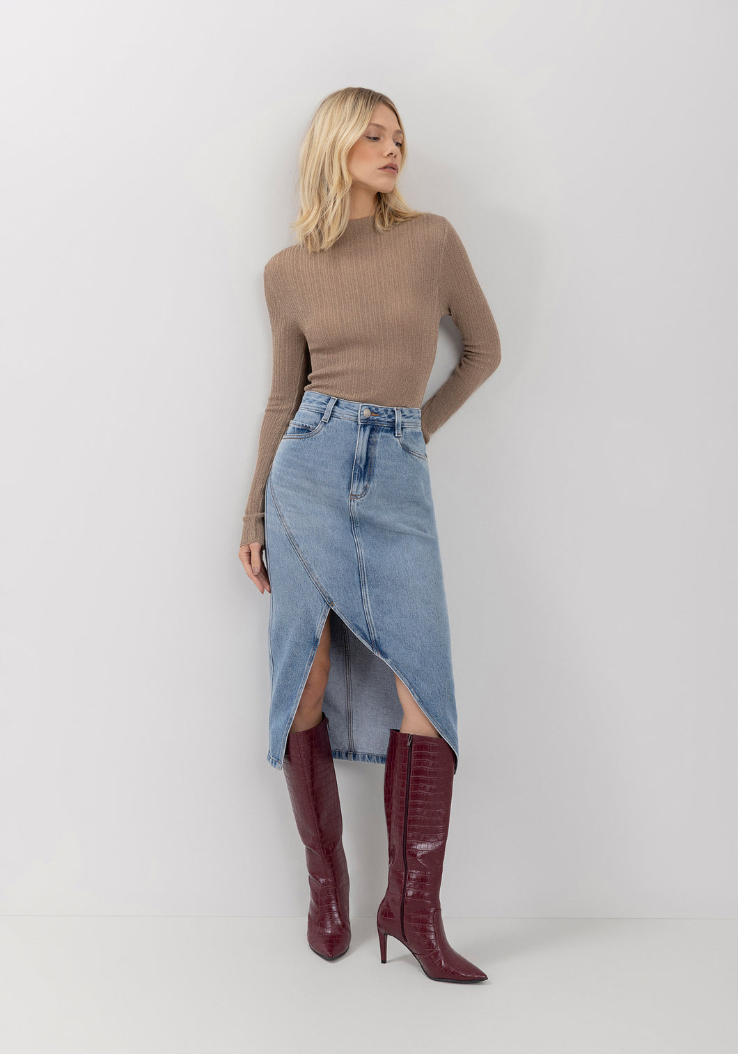 JUPE DE JEAN MIDI LEZ A LEZ 0852E