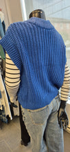 Charger l&#39;image dans la galerie, TRICOT PONCHO SANS MANCHE COL V BOUTONS B.YOUNG BYOTINKA 20815276 193964
