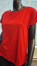 Charger l&#39;image dans la galerie, HAUT T-SHIRT COL ROND LUREX ICHI IHREBEL SS6 20109945 DAHLIA RED 191555
