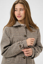 Charger l'image dans la galerie, VESTE MANTEAU MOTIF CARREAUX CREAM CRGEORG SHORT COAT 10615101
