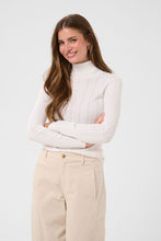Charger l'image dans la galerie, HAUT TRICOT POINTELLE COL ROULÉ M/L CREAM CRPELOA KNIT ROLLNECK 10615531 110701
