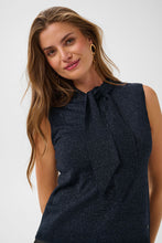 Charger l'image dans la galerie, HAUT TRICOT LUREX S/M COL MONTANT AVEC CRAVATE CREAM CRZARIA KNIT SS PULLOVER 10615521
