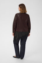 Charger l'image dans la galerie, VESTE JACKET SIMILI-CUIR MANCHE CROP TAILLE PLUS KAFFE CURVE KCARENSA JACKET 10584393
