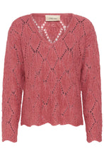 Charger l'image dans la galerie, TRICOT COL V MANCHE LONGUE CROCHET POINTELLE CREAM CRNISO PULLOVER 10615324 171522
