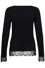 Charger l'image dans la galerie, HAUT MANCHE LONGUE COL V CREAM CRALVAIA JERSEY LACE TOP 10615771 100120
