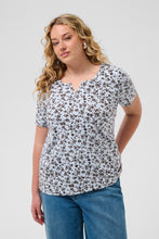 Charger l'image dans la galerie, HAUT COL ROND V INSERT IMPRIMÉ FLEURS TAILLE PLUS KAFFE CURVE KCMELLA 10582230
