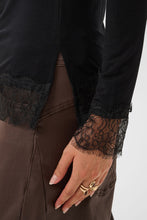Charger l'image dans la galerie, HAUT MANCHE LONGUE COL V CREAM CRALVAIA JERSEY LACE TOP 10615771 100120
