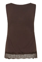 Charger l'image dans la galerie, HAUT CAMISOLE COL V BRETELLE LARGE CREAM CRALVAIA JERSEY LACE TOP 10615546 191016
