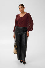 Charger l'image dans la galerie, HAUT COL V MANCHE DENTELLE TAILLE PLUS KAFFE CURVE KCLEONA LACE 10584591 191525
