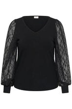 Charger l'image dans la galerie, HAUT COL V MANCHE DENTELLE TAILLE PLUS KAFFE CURVE KCLEONA LACE 10584591 100121
