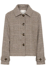 Charger l'image dans la galerie, VESTE MANTEAU MOTIF CARREAUX CREAM CRGEORG SHORT COAT 10615101
