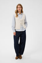 Charger l'image dans la galerie, TRICOT CARDIGAN S/M COL V ATTACHE 2 BOUCLES CREAM CRCLADINE KNIT SLIPOVER 10615378
