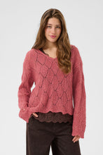 Charger l'image dans la galerie, TRICOT COL V MANCHE LONGUE CROCHET POINTELLE CREAM CRNISO PULLOVER 10615324 171522
