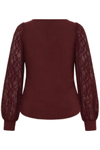 Charger l'image dans la galerie, HAUT COL V MANCHE DENTELLE TAILLE PLUS KAFFE CURVE KCLEONA LACE 10584591 191525
