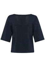 Charger l'image dans la galerie, HAUT TRICOT LUREXMANCHES 3/4 COL ROND AVEC TROU CREAM CRZARIA KNIT TOP 10615549
