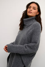 Charger l&#39;image dans la galerie, PONCHO TRICOT POINTELLE COL ROULÉ AVEC MANCHES CREAM CRHOLIDAY 10612387 1902011
