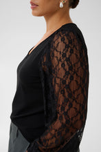 Charger l'image dans la galerie, HAUT COL V MANCHE DENTELLE TAILLE PLUS KAFFE CURVE KCLEONA LACE 10584591 100121
