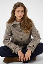 Charger l'image dans la galerie, VESTE MANTEAU MOTIF CARREAUX CREAM CRGEORG SHORT COAT 10615101
