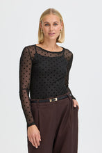 Charger l'image dans la galerie, HAUT M/L MESH AVEC MOTIF POIS VELOURS FRANSA FRDETA TEE 1 20610740 900017993
