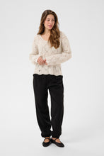 Charger l'image dans la galerie, TRICOT COL V MANCHE LONGUE CROCHET POINTELLE CREAM CRNISO PULLOVER 10615324 1304011
