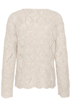 Charger l'image dans la galerie, TRICOT COL V MANCHE LONGUE CROCHET POINTELLE CREAM CRNISO PULLOVER 10615324 1304011
