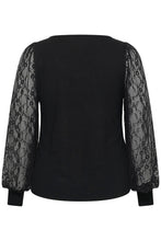 Charger l'image dans la galerie, HAUT COL V MANCHE DENTELLE TAILLE PLUS KAFFE CURVE KCLEONA LACE 10584591 100121
