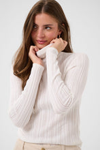 Charger l'image dans la galerie, HAUT TRICOT POINTELLE COL ROULÉ M/L CREAM CRPELOA KNIT ROLLNECK 10615531 110701
