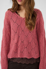 Charger l'image dans la galerie, TRICOT COL V MANCHE LONGUE CROCHET POINTELLE CREAM CRNISO PULLOVER 10615324 171522

