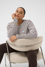 Charger l'image dans la galerie, HAUT RAYURES COL ROND MANCHE LONGUE TAILLE PLUS KAFFE CURVE KCLIA 10580179 109660
