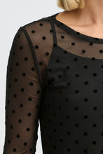 Charger l'image dans la galerie, HAUT M/L MESH AVEC MOTIF POIS VELOURS FRANSA FRDETA TEE 1 20610740 900017993
