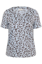Charger l'image dans la galerie, HAUT COL ROND V INSERT IMPRIMÉ FLEURS TAILLE PLUS KAFFE CURVE KCMELLA 10582230
