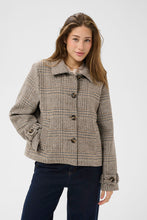 Charger l'image dans la galerie, VESTE MANTEAU MOTIF CARREAUX CREAM CRGEORG SHORT COAT 10615101
