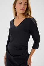Charger l'image dans la galerie, ROBE COCKTAIL COL V M3/4 KAFFE KAINDIA V NECK DRESS 10509356 100121

