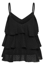 Charger l'image dans la galerie, HAUT CAMISOLE COL V BRETELLE SPAGHETTI AJUSTABLE VOLANT KAFFE KAREEMA BL 10512409
