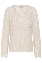 Charger l'image dans la galerie, TRICOT COL V MANCHE LONGUE CROCHET POINTELLE CREAM CRNISO PULLOVER 10615324 1304011
