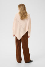 Charger l&#39;image dans la galerie, PONCHO TRICOT POINTELLE COL ROULÉ AVEC MANCHES CREAM CRHOLIDAY 10612387 100233
