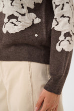 Charger l'image dans la galerie, TRICOT COL V MANCHE LONGUE MOTIF JACQUARD CREAM CRALLEY KNIT PULLOVER 10615672 101156
