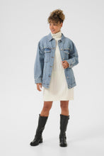 Charger l&#39;image dans la galerie, VESTE EN JEAN LONGUE COUPE AMPLE PERLES CREAM CRVIV DECO JACKET 10614378
