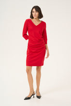 Charger l'image dans la galerie, ROBE COCKTAIL COL V M3/4 KAFFE KAINDIA V NECK DRESS 10509356 191758
