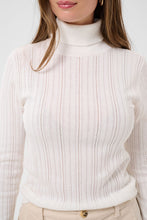 Charger l'image dans la galerie, HAUT TRICOT POINTELLE COL ROULÉ M/L CREAM CRPELOA KNIT ROLLNECK 10615531 110701
