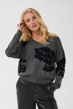 Charger l'image dans la galerie, TRICOT COL V MANCHE LONGUE MOTIF JACQUARD CREAM CRALLEY KNIT PULLOVER 10615672 1910161
