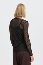 Charger l'image dans la galerie, HAUT M/L MESH AVEC MOTIF POIS VELOURS FRANSA FRDETA TEE 1 20610740 900017993
