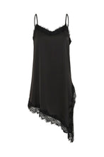 Charger l'image dans la galerie, HAUT CAMISOLE LONGUE COL V DENTELLE BRETELLE SPAGHETTI AJUSTABLE KAFFE KAMIALA STRAP TOP 10512587
