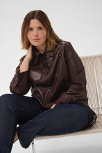Charger l'image dans la galerie, VESTE JACKET SIMILI-CUIR MANCHE CROP TAILLE PLUS KAFFE CURVE KCARENSA JACKET 10584393
